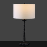 Safavieh Roxalina Metal Base Table Lamp Black / White CTL1051B