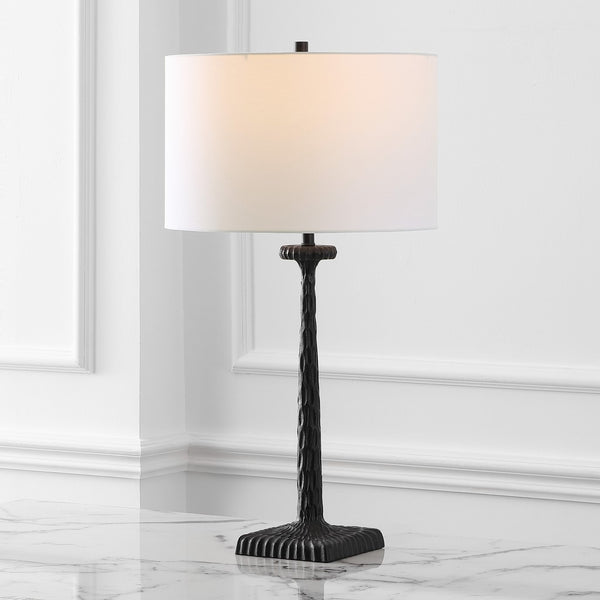Safavieh Roxalina Metal Base Table Lamp Black / White CTL1051B