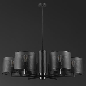 Safavieh Zachaeus Metal 6 Light Chandelier XII23 Black Iron CTL1052A