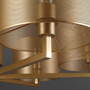 Safavieh Zachaeus Metal 6 Light Chandelier XII23 Gold Iron CTL1052B