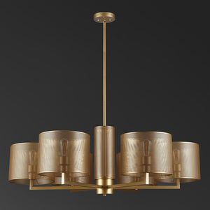 Safavieh Zachaeus Metal 6 Light Chandelier XII23 Gold Iron CTL1052B