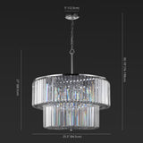 Safavieh Viviann Crystal 2 Tier Chandelier Chrome / Clear Iron / Crystal CTL1054A