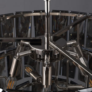 Safavieh Jaylee Crystal 4 Tier Chandelier Nickel / Dark Grey Iron / Crystal CTL1055A