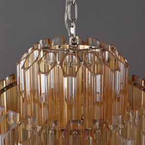 Safavieh Adaline Glass Chandelier XII23 Nickel Iron / Glass CTL1056A