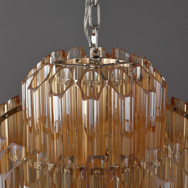 Safavieh Adaline Glass Chandelier XII23 Nickel Iron / Glass CTL1056A