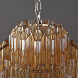 Safavieh Adaline Glass Chandelier XII23 Nickel Iron / Glass CTL1056A