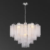 Safavieh Breanna Glass Chandelier XII23 Chrome / Clear Iron / Glass CTL1057A