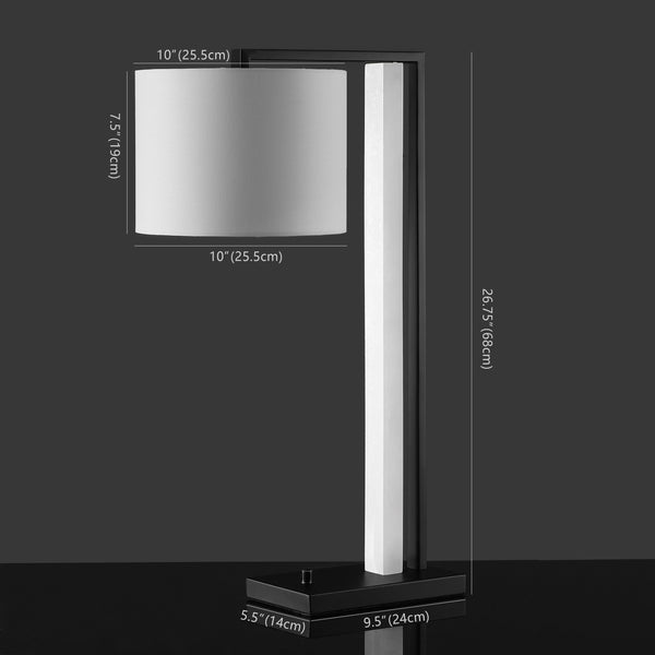 Safavieh Katryna Alabaster And Metal Table Lamp XII23 Black / White Iron / Alabaster CTL1058A