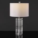 Safavieh Evelynne Crystal Table Lamp XII23 Nickel / White Iron / Crystal CTL1060A