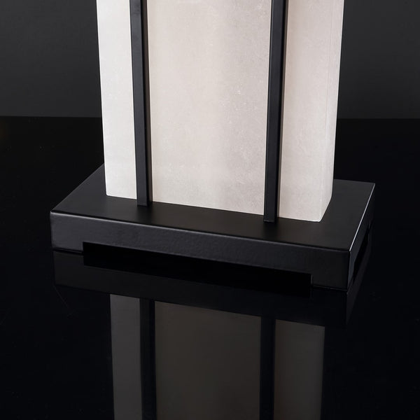 Safavieh Fantasia Alabaster Table Lamp XII23 Black / White Iron / Alabaster CTL1061A