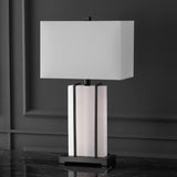 Safavieh Fantasia Alabaster Table Lamp XII23 Black / White Iron / Alabaster CTL1061A