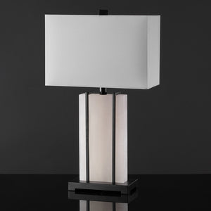 Safavieh Fantasia Alabaster Table Lamp XII23 Black / White Iron / Alabaster CTL1061A
