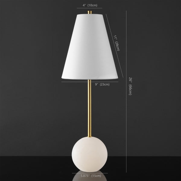 Safavieh GENESIS Alabaster Table Lamp with Gold Accents – Modern Design for Bedroom, Office & Living Spaces CTL1062A