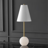 Safavieh Genesis Alabaster And Metal Table Lamp XII23 Gold / White Iron / Alabaster CTL1062A