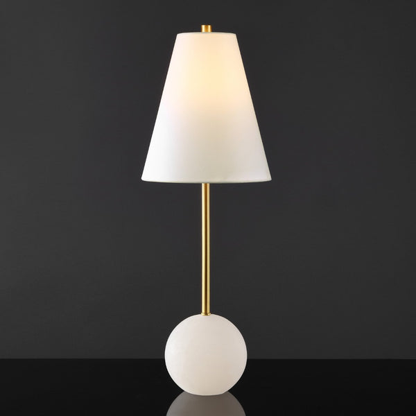 Safavieh GENESIS Alabaster Table Lamp with Gold Accents – Modern Design for Bedroom, Office & Living Spaces CTL1062A