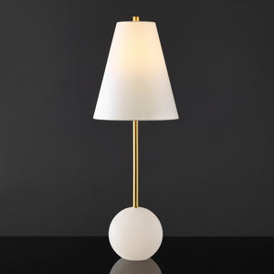 Safavieh Genesis Alabaster And Metal Table Lamp XII23 Gold / White Iron / Alabaster CTL1062A