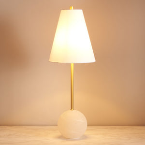 Safavieh GENESIS Alabaster Table Lamp with Gold Accents – Modern Design for Bedroom, Office & Living Spaces CTL1062A