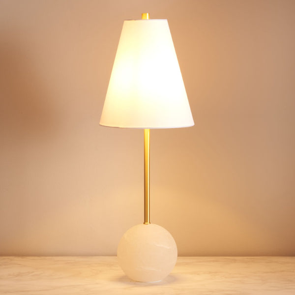 Safavieh GENESIS Alabaster Table Lamp with Gold Accents – Modern Design for Bedroom, Office & Living Spaces CTL1062A
