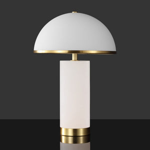 Safavieh Izabel Alabaster Table Lamp Gold / White Iron / Alabaster / Glass CTL1063A