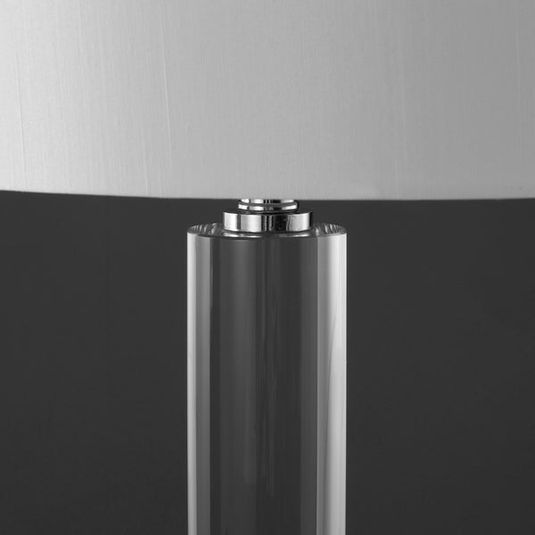 Safavieh Saravia Crystal Table Lamp XII23 Nickel / White Iron / Crystal CTL1064A