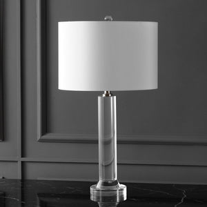 Safavieh Saravia Crystal Table Lamp XII23 Nickel / White Iron / Crystal CTL1064A
