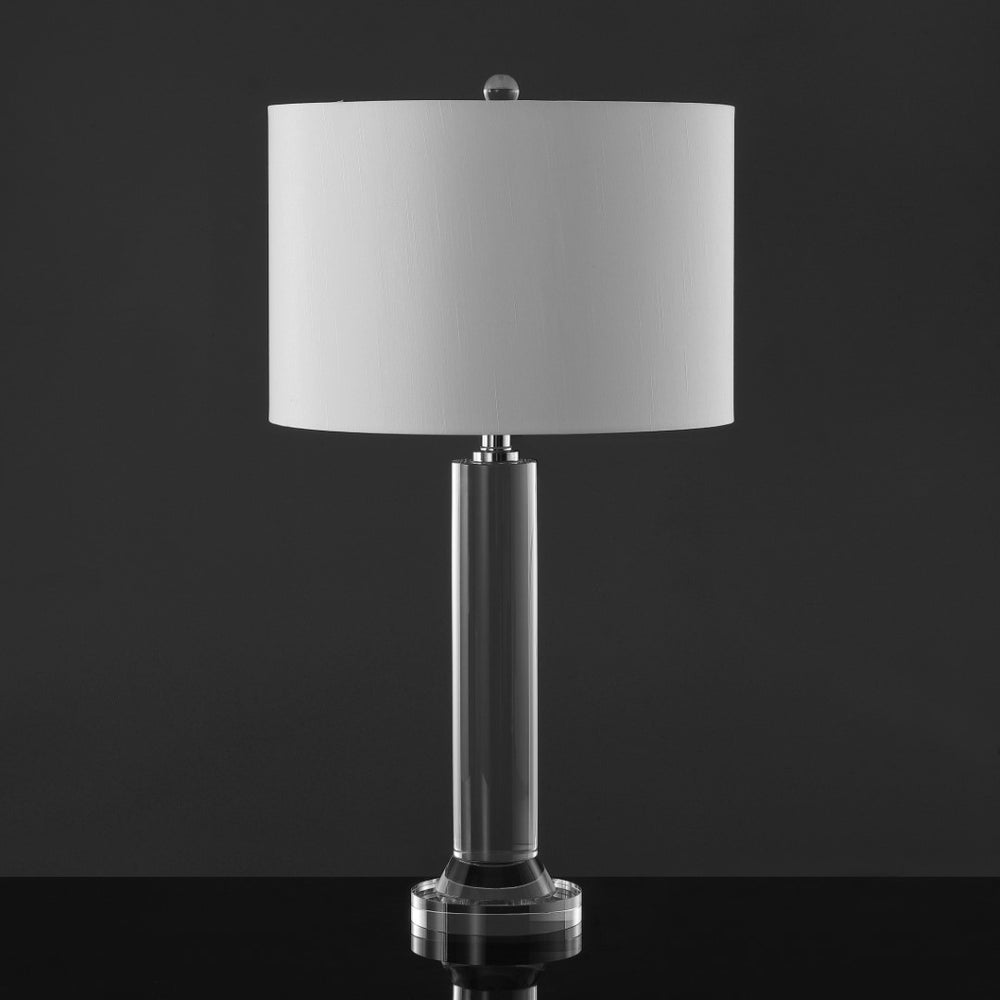 Safavieh Saravia Crystal Table Lamp XII23 Nickel / White Iron / Crystal CTL1064A