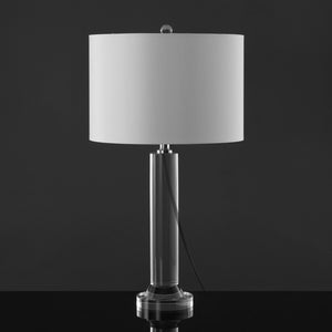 Safavieh Saravia Crystal Table Lamp XII23 Nickel / White Iron / Crystal CTL1064A