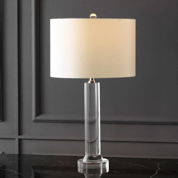 Safavieh Saravia Crystal Table Lamp XII23 Nickel / White Iron / Crystal CTL1064A