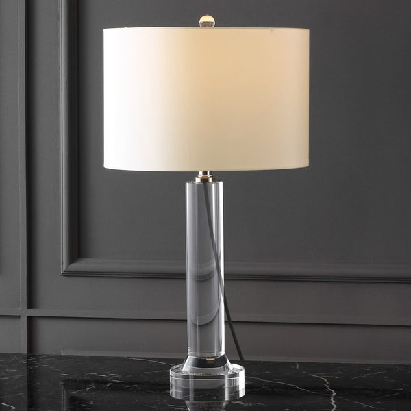 Safavieh Saravia Crystal Table Lamp XII23 Nickel / White Iron / Crystal CTL1064A