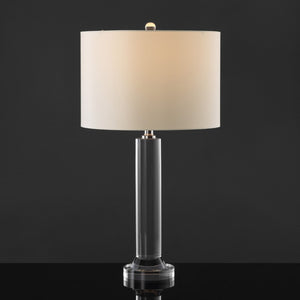 Safavieh Saravia Crystal Table Lamp XII23 Nickel / White Iron / Crystal CTL1064A