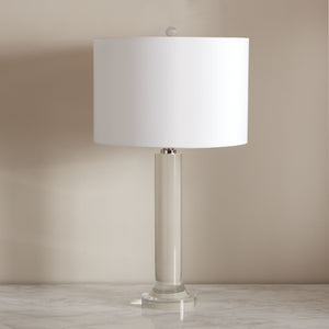 Safavieh SARAVIA Crystal Table Lamp - Elegant Nickel & White Design for Modern & Traditional Decor Spaces CTL1064A