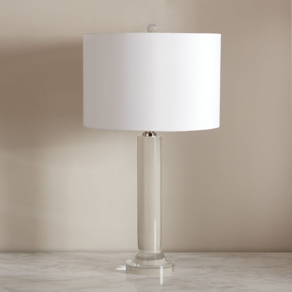 Safavieh SARAVIA Crystal Table Lamp - Elegant Nickel & White Design for Modern & Traditional Decor Spaces CTL1064A