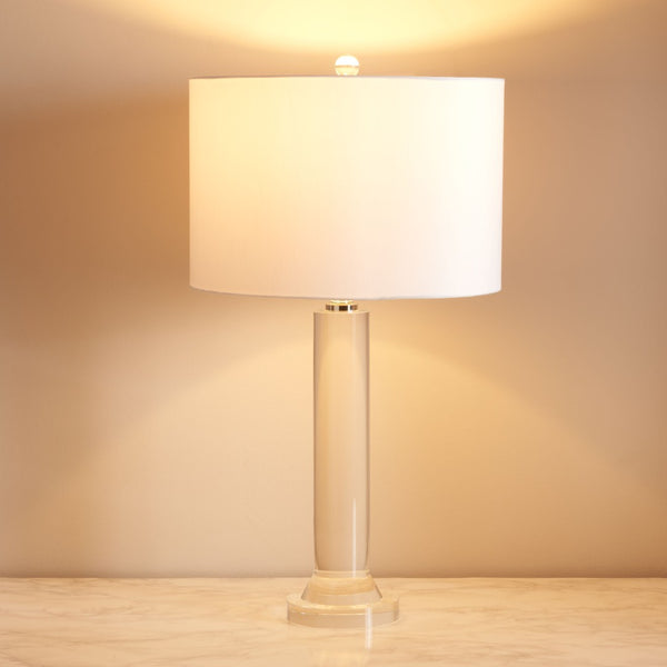 Safavieh SARAVIA Crystal Table Lamp - Elegant Nickel & White Design for Modern & Traditional Decor Spaces CTL1064A