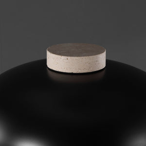 Safavieh GIACOMO Travertine Table Lamp - Mid-Century Modern Design with Black Shade & Dimmer for Any Space CTL1065A
