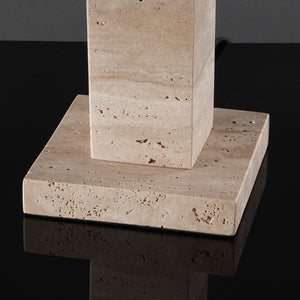 Safavieh HANNABETH Travertine Table Lamp – Elegant Natural Stone Design with Dimming Feature for Any Room CTL1067A