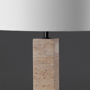 Safavieh HANNABETH Travertine Table Lamp – Elegant Natural Stone Design with Dimming Feature for Any Room CTL1067A