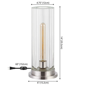 Safavieh Dellanora Crystal Tube Table Lamp Silver / Clear CTL1069A