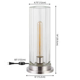 Safavieh Dellanora Crystal Tube Table Lamp Silver / Clear CTL1069A