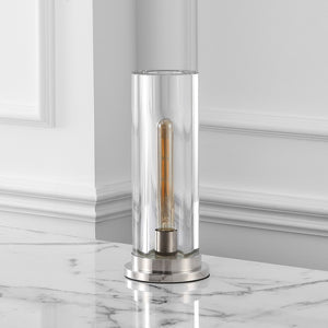 Safavieh Dellanora Crystal Tube Table Lamp Silver / Clear CTL1069A