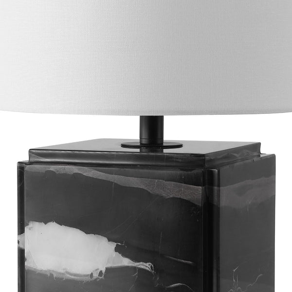 Safavieh ZAHRA Marble Table Lamp – Elegant Black & White Design for Chic Home Décor & Ambient Lighting CTL1070A