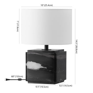 Safavieh ZAHRA Marble Table Lamp – Elegant Black & White Design for Chic Home Décor & Ambient Lighting CTL1070A
