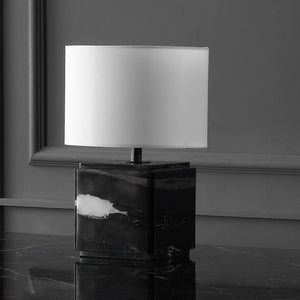 Safavieh ZAHRA Marble Table Lamp – Elegant Black & White Design for Chic Home Décor & Ambient Lighting CTL1070A