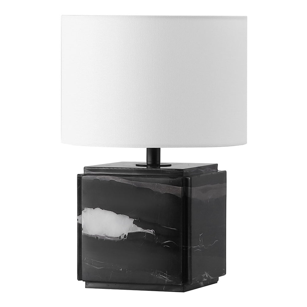 Safavieh ZAHRA Marble Table Lamp – Elegant Black & White Design for Chic Home Décor & Ambient Lighting CTL1070A