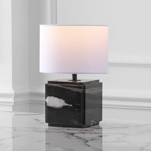 Safavieh ZAHRA Marble Table Lamp – Elegant Black & White Design for Chic Home Décor & Ambient Lighting CTL1070A