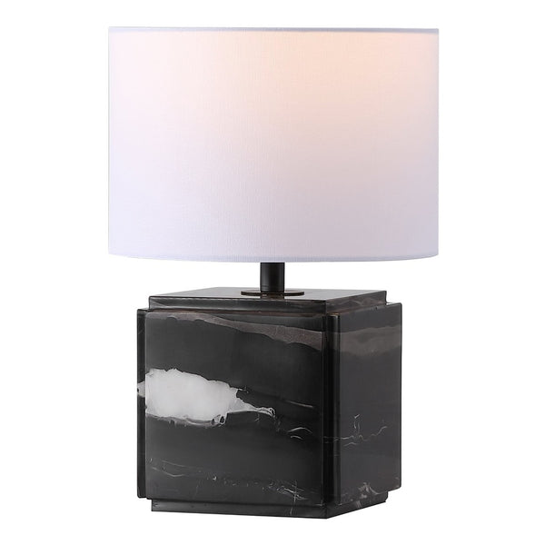 Safavieh ZAHRA Marble Table Lamp – Elegant Black & White Design for Chic Home Décor & Ambient Lighting CTL1070A