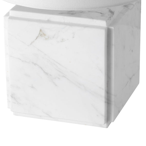 Safavieh ZAHRA Marble Table Lamp - Elegant White Design for Modern Interiors, Soft Light Diffusion & Style CTL1070B