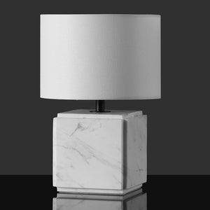 Safavieh ZAHRA Marble Table Lamp - Elegant White Design for Modern Interiors, Soft Light Diffusion & Style CTL1070B