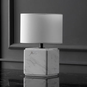 Safavieh ZAHRA Marble Table Lamp - Elegant White Design for Modern Interiors, Soft Light Diffusion & Style CTL1070B