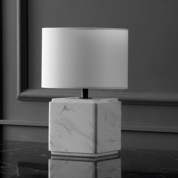 Safavieh ZAHRA Marble Table Lamp - Elegant White Design for Modern Interiors, Soft Light Diffusion & Style CTL1070B