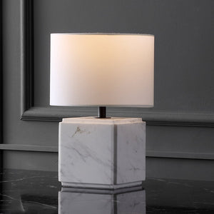 Safavieh ZAHRA Marble Table Lamp - Elegant White Design for Modern Interiors, Soft Light Diffusion & Style CTL1070B